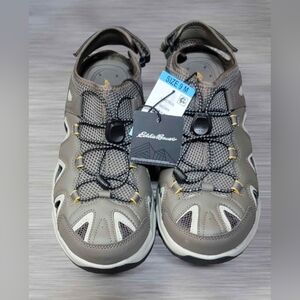 Eddie Bauer Gray and Black Outdoor Sandals, Size: 9